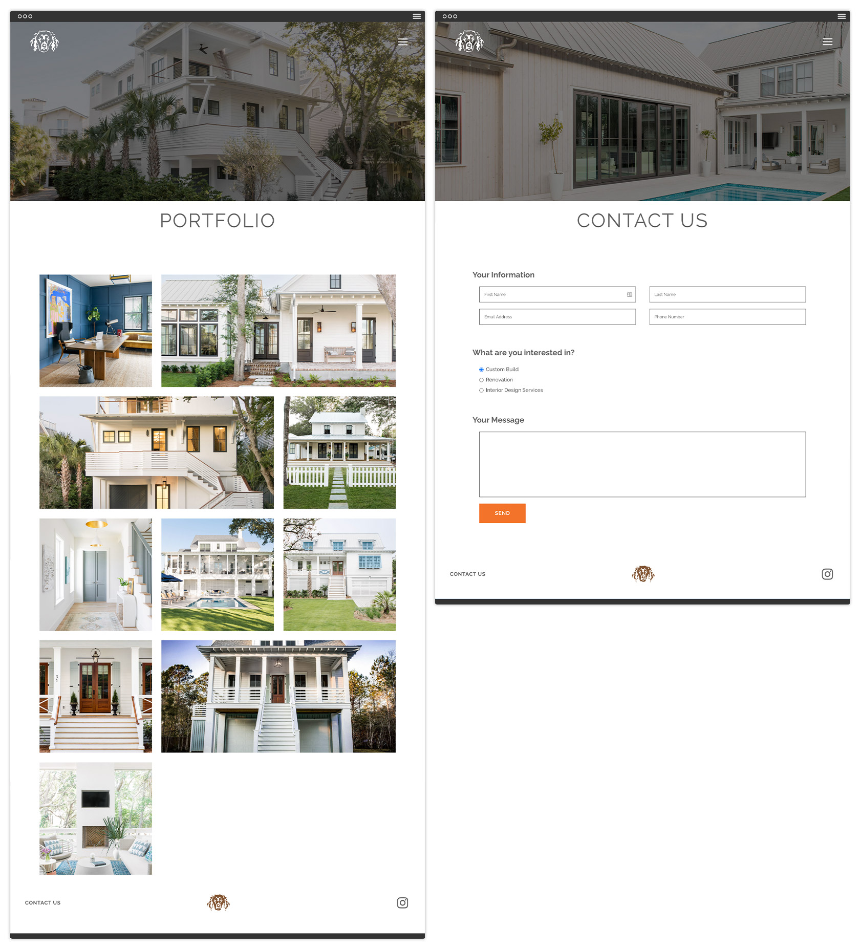 Barrow Building Group Website: Portfolio + Contact